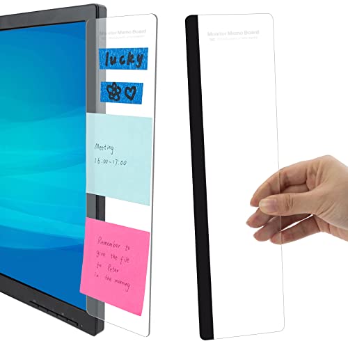 MDOZQ Office Desk Accessories 2pcs Computer Monitor Memo Board Message Board Supplies for Women Men Sticky Note Holder Home Desktop Decor - color: Monitor Memo Board 1