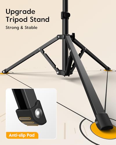 Upgrade Tripod Ring Light Stand with 2 Telescopic Arms -67" Ring Light Tripod for iPhone&Android, Overhead Phone Mount with Remote, Phone Stand for for TikTok, YouTube，Zoom & Video Recording