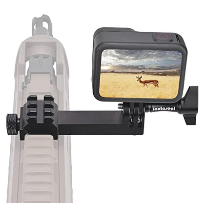 fantaseal High Precision Aluminum Alloy Cell Phone Smartphone Gun Clamp Mount Picatinny Rail Holder Airsoft Hunting FPV Video Recording Kit for iPhone YouTube Tiktok Vlogging