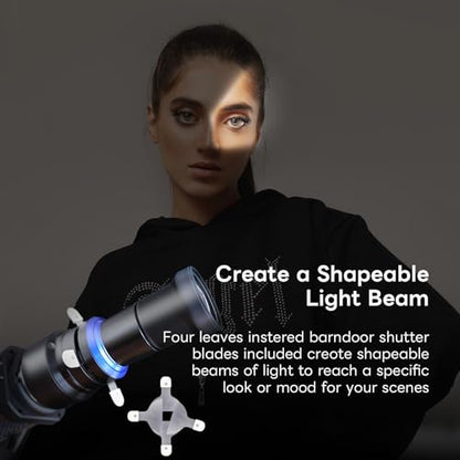 Bowens Mount Snoot Conical Photography, Studio Lighting Accessory Compatible with Aputure Storm 400X, Amaran 150c, 600x Pro, AD400, Godox SL60, Neewer LED Video Speedlite Light etc