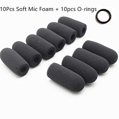 10 Pack Soft Mic Foam Covers Windscreens for David Clark M-4/M-7 Lightspeed Aviation Headsets Microphone