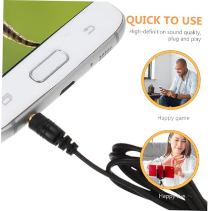Clip-on Microphones for Pc 5 Pack PVC Phone Mics Easy to Use Lapel Microphone Boom for Streaming/Recording/Video Chat