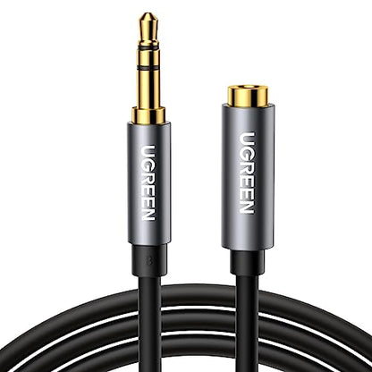UGREEN Headphone Extension Cable 3.5mm Extension Gold Plated Aux Cable Audio Stereo Jack Male to Female TRS Cord Extender Compatible with iPhone iPad Phones Tablets Media Players, 3.3FT - size: 3.3FT