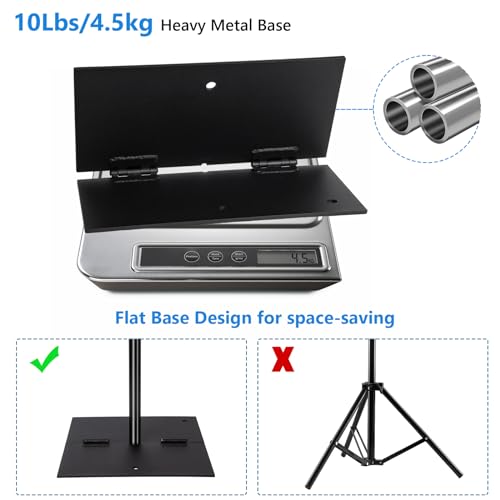 SLOW DOLPHIN Heavy Duty Backdrop Stand10ft x 8.5ft Adjustable Background Support System Kit with Steel Base for Photography, Photo Backdrop Stand for Parties Birthday, Photo Booth Video Studio