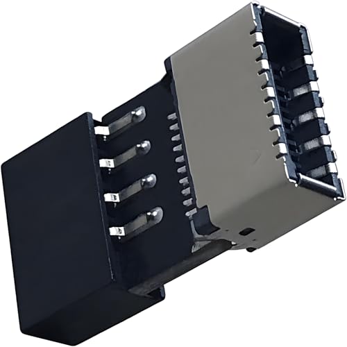 USB 2.0 to USB 3.2 Gen 1 Header Adapter Front Panel Connector Motherboard 9Pin to Type-E/USB C