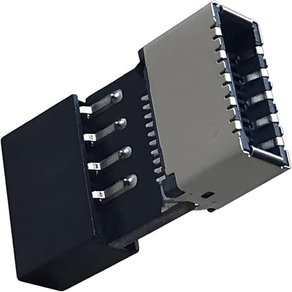 USB 2.0 to USB 3.2 Gen 1 Header Adapter Front Panel Connector Motherboard 9Pin to Type-E/USB C