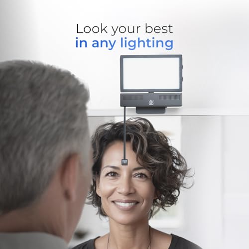 iContact SoftLight+, LED Streaming Light & Video Conference Lighting for iContact Camera Pro and ProXL, Edge-Lit Face Light with Adjustable Brightness & Color Temperature, USB or Camera Powered