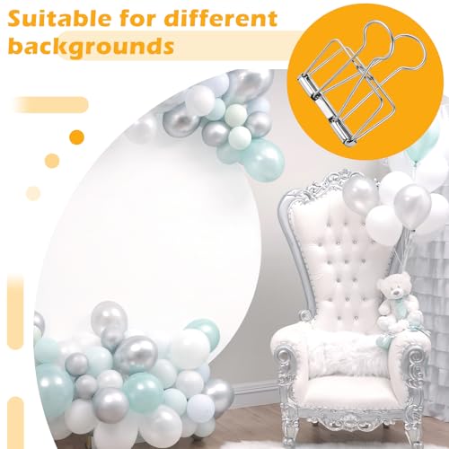 Affrolling 8 Pack Balloon Arch Clips Large Metal Backdrop Clips 3.8 x 2 Inch Heavy Duty Hollow Out Clamps for Balloon Arch Kit Crafts Backdrop Stand Birthday Decoration Photography Studios