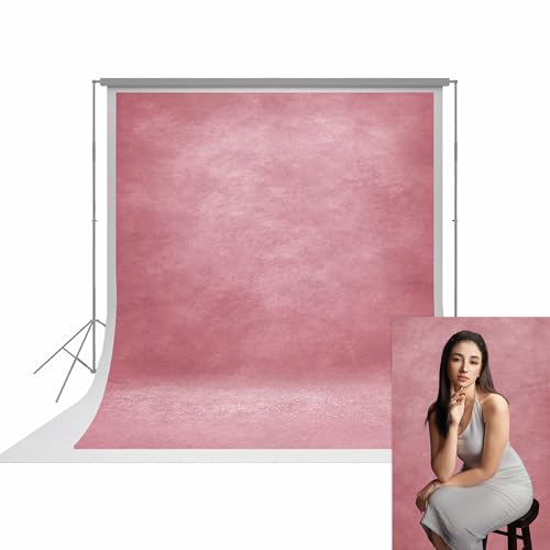 UrcTepics 8x10ft Professional Pink Portrait Backdrop Abstract Textured Backdrops for Photography Rose Romantic Headshot Backdrop - color: Pink, size: 8×10 ft