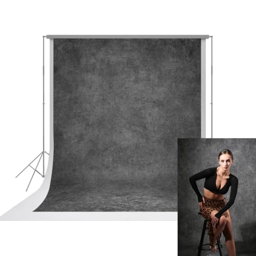 UrcTepics 8×16 ft Grey Fabric Photo Backdrops, Classic Abstract Texture Backdrop for Headshots and Portraits, Vintage Photography Background for Studio and Events. - color: Grey, size: 8x16 Ft