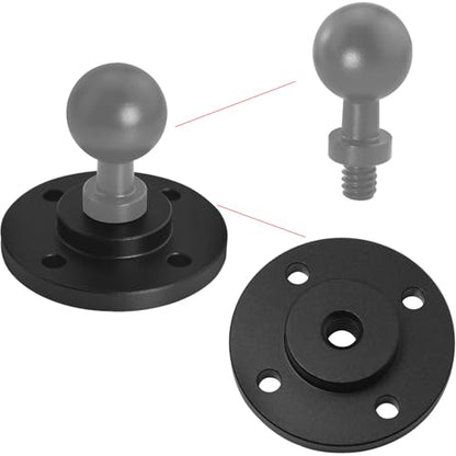 2 Set 1/4 inch Thread Tripod Adapter Holder Mount Plate Wall Mount Universal Wall Mount Mic Bracket Aluminium Alloy for Monitor Light Flash DSLR Camera Diameter 40mm 1/4 Hole