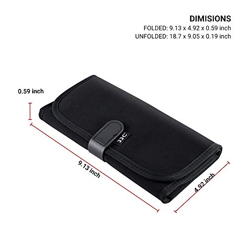 JJC 8 Pockets Lens Filter Case for Circular or Square Filters, Folding Filter Pouch Wallet Holder Case up to 82mm
