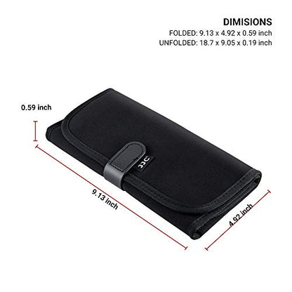 JJC 8 Pockets Lens Filter Case for Circular or Square Filters, Folding Filter Pouch Wallet Holder Case up to 82mm