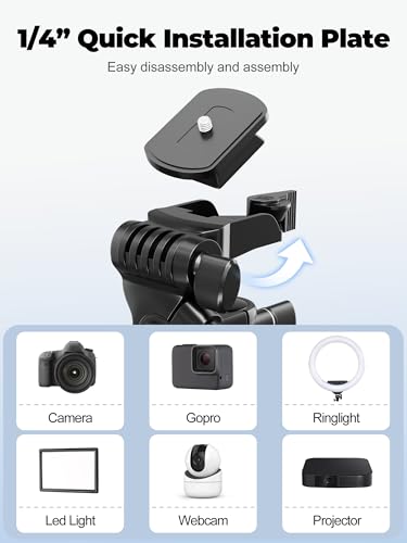 EMART 61’’ Phone Tripod Stand with Flexible Gooseneck, Portable Tripod for iPhone and Camera, Overhead Cellphone Holder with Remote for iPad Tablet Cooking Video Youtuber Vlogging Recording - size: 61in
