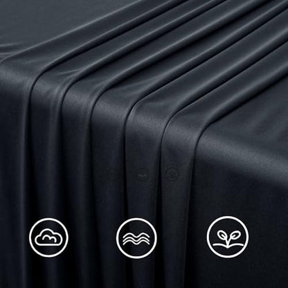 10ftx12ft Black Wrinkle-Free Wedding Backdrop Curtain -Silky Washable Black Polyester Drapes for Baby Showers, Birthday Parties, Photography, and Wedding Receptions-2 Panels 5FTx12FT - color: black, size: W5' x H12'(2 panels)