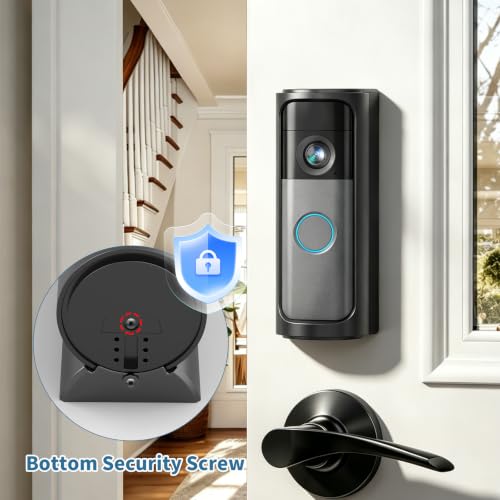 Adjustable 360 Degree Doorbell Angle Mount Compatible with Battery Doorbell/Pro/Plus 2nd Gen(2026 release), Doorbell Camera Door Mount Wedge Kit for House