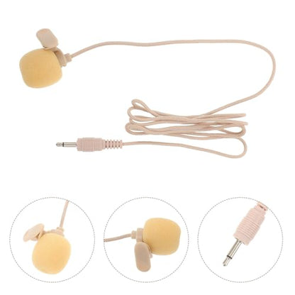 STOBAZA Portable Lapel Microphone Wired Condenser Mini Mic with 3.5mm Plug for PC Laptop Tablet, Skin Tone Wearable Microphone for Video Recording, Vlogging, and Online Meetings