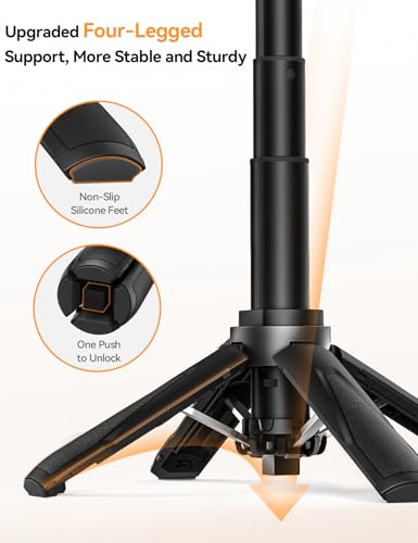 Takerers Portable Selfie Stick Tripod with Remote【Pocket Size】 4-in-1 Extendable Cell Phone Tripod【360° Rotation】 Mini Selfie Stick for iPhone Android Phone Holder for Video Recording Live Streaming - style: Standard Serie