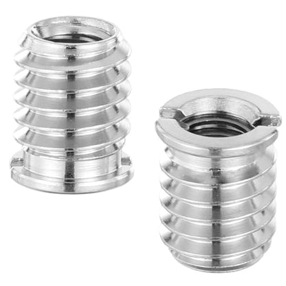 4 PCS 1/4 to 3/8 Adapter, 1/4 Female to 3/8 Male Adapter Tripod Thread Adapters 12 Mm Height Reducer Bushing Convert Screw Adapters for Camera Dslr Slr Monopod Tripod Ballhead Stand and Video Light