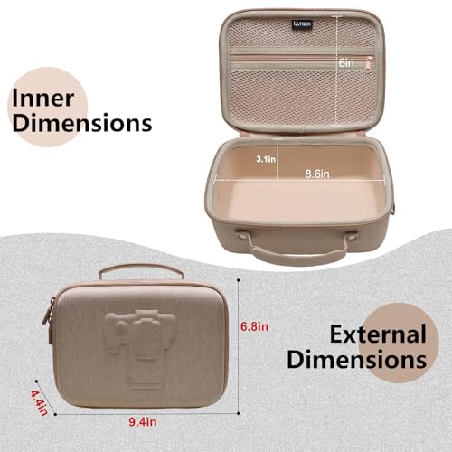 Camera Case Bag Compatible with Canon EOS Rebel T7/R50/R6 Mark II/R100/R50 V/T6/R8/R10/R5 Mark II/RP/R7/5D Mark IV/SL3/R5/T100 DSLR SLR Camera, Len and Tripod with 4 Dividers and Shoulder Strap, Beige - color: Beige, size: Small