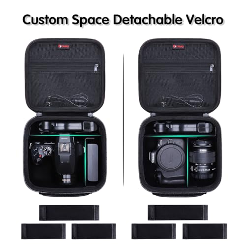 XANAD Hard Camera Case Bag Compatible with Canon EOS Rebel T7/ T100/ R50/ R50 V/RP/ R8/ R6 Mark II/ R7/ R10 DSLR Mirrorless Cameras, for Canon Sony Kodak Panasonic Nikon DSLR Mirrorless Camera,Black - color: Black