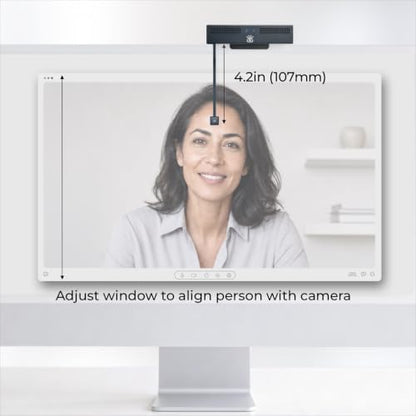 ProHello Web Camera for Meetings for Windows Hello | 4K Webcam, Web Camera, Computer Camera, Windows Hello, Eye Contact, Best for Zoom, Plug and Play USB