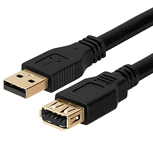Cmple - USB 3.0 A Male to A Female Extension Gold Plated Cable - 1.5FT (Blue) - color: A Male to A Female, size: 1.5FT