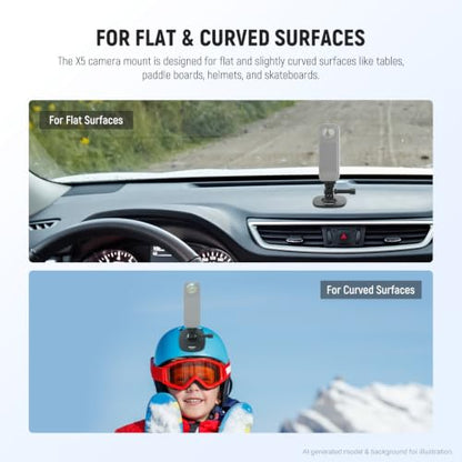 NEEWER Adhesive Mount 2 Pack Compatible with Insta 360 GoPro DJI AKASO Action Camera, 180° Flexible Car Helmet Holder Base Adapter for POV Video Recording Live Streaming, for 1/4" Accessories, CA159 - style: CA159（2-Pack）
