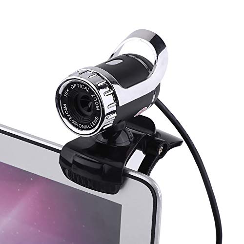 Webcam 480P, Clip on PC Camera, Built in Microphone,12.0M Pixels, 360° Rotating for Computer Laptop Desktop, Plug and Play for Video Broadcasting, Compatible with