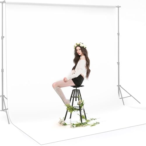 CPLIRIS 10x12ft White Backdrop Photography Photo Shooting Background with Matt Surface for Protrait Photoshoot or Party Decoration - color: White, size: 10x12ft