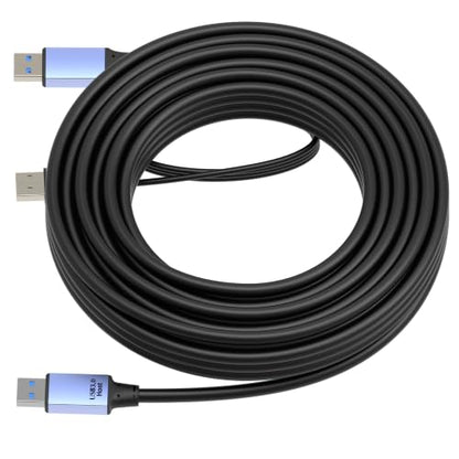 OkyLink Active USB 3.0 Data Cable A to A, Male to Male 5Gbps, 32ft | 10M, 3.2 Gen 1, Comes with power cable and repeater, for long - distance data transfer - color: USB3.0(5Gbps), size: 32ft (10m)