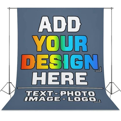 Custom Photography Cloth Design Your Own Photo Logo Text Personalized Backdrops Non-Reflective Non-Penetrating Photoshoot Background Screen Portrait Studio Photobooth Drops 56 X 79 Inches, Dusty Blue - color: Dusty Blue, size: 56"×79"