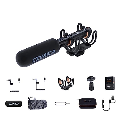 COMICA VM30 Shotgun Microphone, with Wireless Modes, Digital/Analog Output, 75/150Hz Low-Cut Filter Modes, Universal Video Microphone for Filmmakers, Vloggers - Camera, Smartphone, and PC - size: Comica CVM-VM30