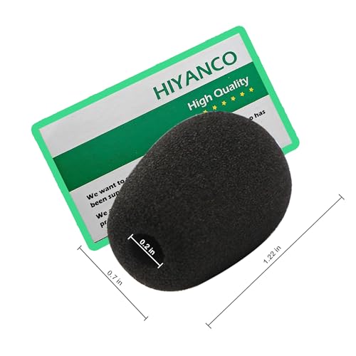 12 Pack Headset Microphone Windscreen Foam Cover Soft Comfortable and High-density Lapel Mic Covers Pop Filter Replacement Windshield for Headset Microphone