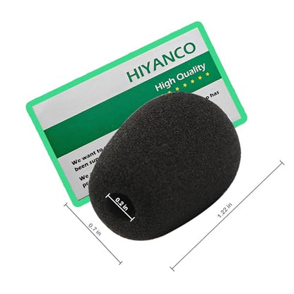 12 Pack Headset Microphone Windscreen Foam Cover Soft Comfortable and High-density Lapel Mic Covers Pop Filter Replacement Windshield for Headset Microphone