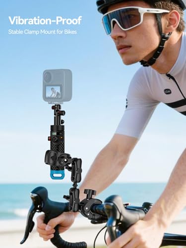 MAGJIEYX Double Clamp Mount, 360°Magic Arm for Umbrella Pole and Chair Monitor Desk Photo Studio Light Stand, Photography Reflector, Strollers, Motorcycle, Flag Holder Moun（11.81in） - size: 11.81in