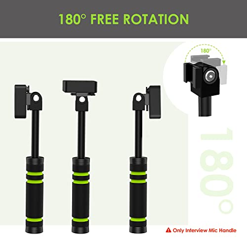 YOUSHARES Metal Handle for RODE Wireless Go 2 & Microphones, Stretchable Interview Mic Handle for Rode Go 2 Accessories - color: Mic Cover