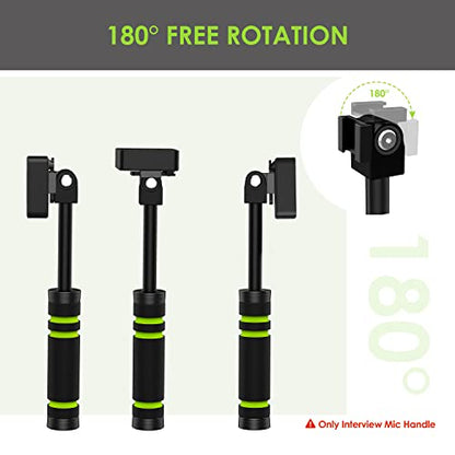 YOUSHARES Metal Handle for RODE Wireless Go 2 & Microphones, Stretchable Interview Mic Handle for Rode Go 2 Accessories - color: Mic Cover