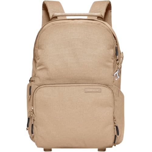 BREVITE Jumper Compact Camera Backpack 2026 Edition: A Minimalist & Travel-friendly Photography Backpack For DSLR Camera & Laptop w/Reinforced Straps & Stiffer Dividers (18L) (Desert Sand Color) - color: Desert Sand, size: 18L