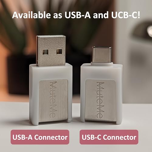 MuteMe Mini - USB A - Illuminated Physical Mute Button for Zoom, Teams & More (As Seen on Shark Tank). Free Windows/Mac Software Required to Use - style: MuteMe Mini -USB A
