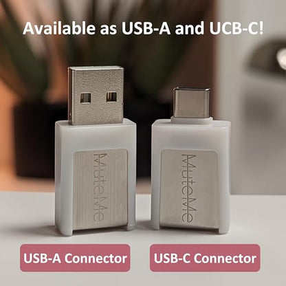 MuteMe Mini - USB A - Illuminated Physical Mute Button for Zoom, Teams & More (As Seen on Shark Tank). Free Windows/Mac Software Required to Use - style: MuteMe Mini -USB A