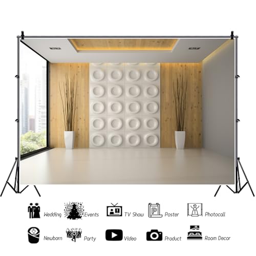 10x7ft Office Backdrop French Windows Business Room Workplace Screen Scene Backdrops for Video Recording Office Backdrop for Video Conference Zoom Room Background - size: 10x7ft