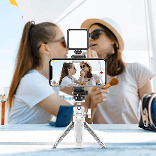 MT-08 Mini Tripod for Camera, 1/4" Mount Universal Portable Camera Tripod | Compatible with DJI OSMO 360/Pocket 3/Pocket 4 /4P/Luna/Insta360x5/iPhone/Sony/Xtra, Extendable Handheld Video Shooting Stand - color: White