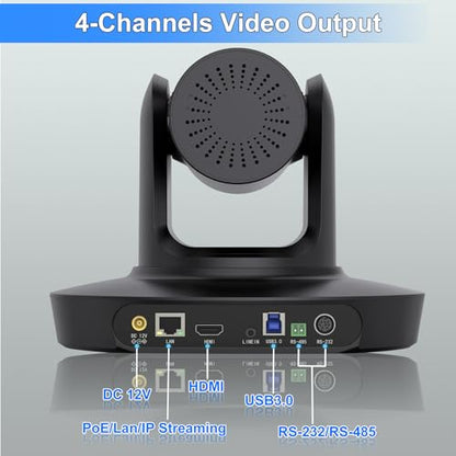 PTZ Camera 4K UHD with 10X Optical Zoom,Video Conference Room Camera,Live Streaming for Church Worship,USB HDMI IP POE Work with Vmix,Zoom,OBS,YouTube,Facebook Livestream - style: 10X ZOOM