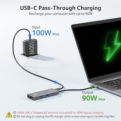 Acer USB-C Docking Station Dual Monitor, 9-in-1 Laptop Dock with 2 HDMI | Laptop Docking Station with 4K@60Hz HDMI, USB A&C 3.0, SD/Micro SD, 100W PD Compatible with Acer/Dell XPS/HP/Mac (0.65FT) - size: 0.65FT