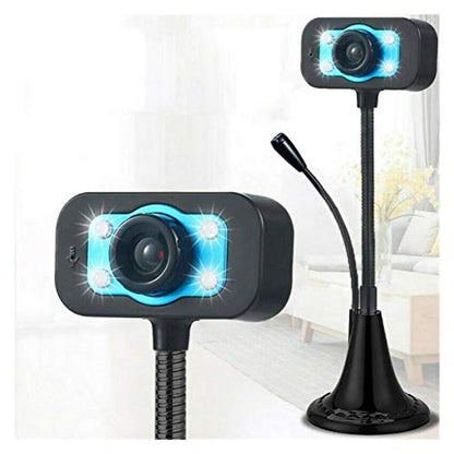 Computer Camera USB HD Webcam 1280 * 1024 USB Driver Free Web Camera with Built-in Noise Reduction Microphone for Laptop Live Broadcast Video (Color : As Show)