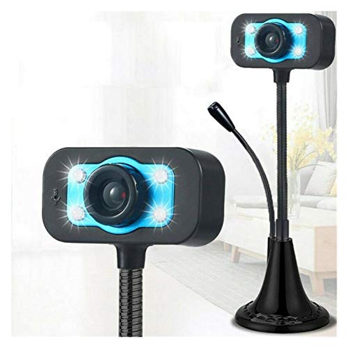 Computer Camera USB HD Webcam 1280 * 1024 USB Driver Free Web Camera with Built-in Noise Reduction Microphone for Laptop Live Broadcast Video (Color : As Show)