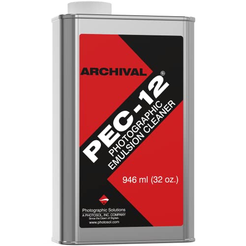 PEC-12 Photographic Emulsion Cleaner - Remove Non-Water Based Stains, Grease & Ink from Emulsions and Bases - For Cleaning 35mm Film, Photo Negative, B&W Slide (32oz) - size: 32 Fl Oz (Pack of 1)