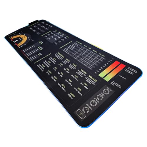 Mixing Mastering Cheat Sheet Mousepad Regular (XXL No Led (800x300mm)) - size: XXL No Led (800x300mm)