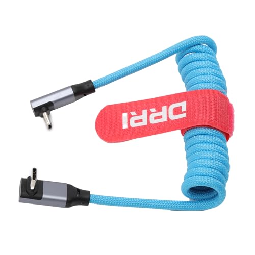 20Gbps USB-C 100W PD Fast Charging Cable for Sonys FX3 FX30 Canon EOS R5C, R5, EOS R6, EOS RP, EOS R, R5, R5C, R6, R7, R8, R10, M6 Mark II iPhone 15Pro MacBooks Pro(Up Bend to Up Bend) - color: Blue, size: Up-Up bend